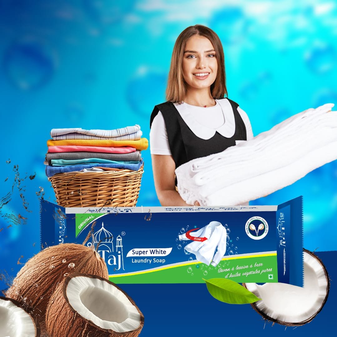 Indo Taj Super White Laundry Soap - Original - Image 3