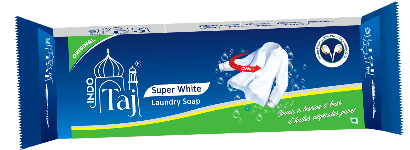 Indo Taj Super White Laundry Soap - Original